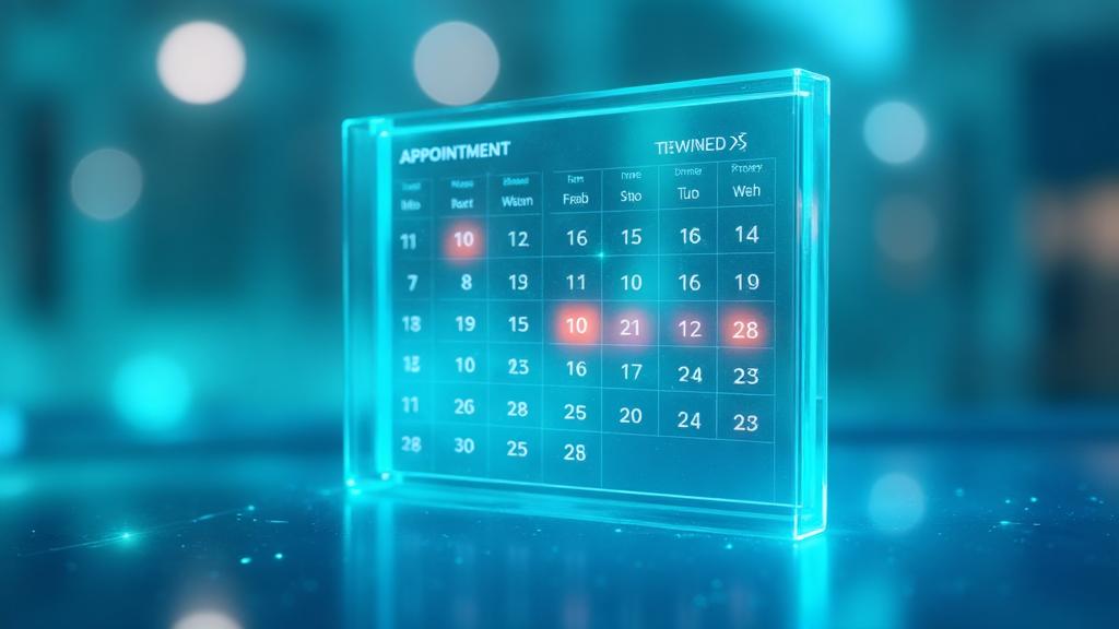 Calendar showing booked appointments